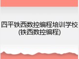 四平铁西数控编程培训学校(铁西数控编程)
