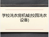 学校洗衣房机械(校园洗衣设备)