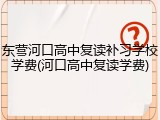 东营河口高中复读补习学校学费(河口高中复读学费)