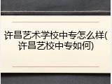 许昌艺术学校中专怎么样(许昌艺校中专如何)