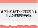 湖南省机械工业学院现在叫什么(湖南机械学院)