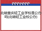 北碚重庆轻工业学校是公办吗(北碚轻工业校公办)