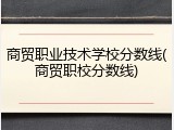 商贸职业技术学校分数线(商贸职校分数线)