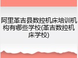 阿里革吉县数控机床培训机构有哪些学校(革吉数控机床学校)