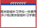 南京鼓楼补习学校一年费用多少钱(南京鼓楼补习学费)