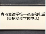 青岛复读学校一览表和电话(青岛复读学校电话)