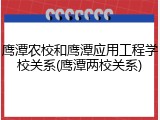 鹰潭农校和鹰潭应用工程学校关系(鹰潭两校关系)