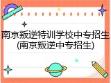 南京叛逆特训学校中专招生(南京叛逆中专招生)