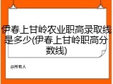 伊春上甘岭农业职高录取线是多少(伊春上甘岭职高分数线)