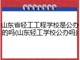 山东省轻工工程学校是公办的吗(山东轻工学校公办吗)