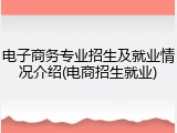 电子商务专业招生及就业情况介绍(电商招生就业)