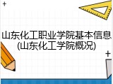 山东化工职业学院基本信息(山东化工学院概况)