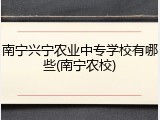 南宁兴宁农业中专学校有哪些(南宁农校)