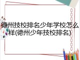 德州技校排名少年学校怎么样(德州少年技校排名)
