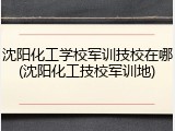 沈阳化工学校军训技校在哪(沈阳化工技校军训地)