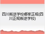 四川叛逆学校哪家正规(四川正规叛逆学校)