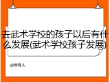 去武术学校的孩子以后有什么发展(武术学校孩子发展)
