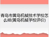 青岛市黄岛机械技术学校怎么样(黄岛机械学校评价)