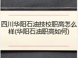 四川华阳石油技校职高怎么样(华阳石油职高如何)