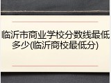 临沂市商业学校分数线最低多少(临沂商校最低分)