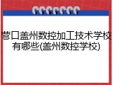 营口盖州数控加工技术学校有哪些(盖州数控学校)