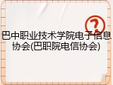 巴中职业技术学院电子信息协会(巴职院电信协会)