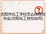 沈阳市化工学校怎么样技校毕业(沈阳化工技校如何)