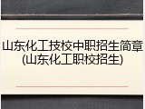 山东化工技校中职招生简章(山东化工职校招生)