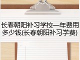 长春朝阳补习学校一年费用多少钱(长春朝阳补习学费)