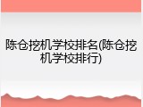 陈仓挖机学校排名(陈仓挖机学校排行)