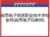 自贡电子信息职业技术学校老师(自贡电子校教师)