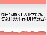 濮阳石油化工职业学院就业怎么样(濮阳石化职院就业)