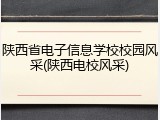 陕西省电子信息学校校园风采(陕西电校风采)
