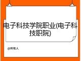电子科技学院职业(电子科技职院)