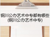 铜川公办艺术中专都有哪些(铜川公办艺术中专)