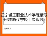辽宁轻工职业技术学院录取分数线(辽宁轻工录取线)
