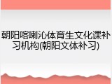 朝阳喀喇沁体育生文化课补习机构(朝阳文体补习)