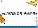 陕西省舞蹈艺考(陕西舞考)
