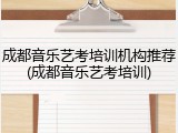 成都音乐艺考培训机构推荐(成都音乐艺考培训)