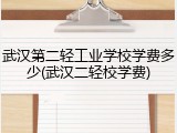 武汉第二轻工业学校学费多少(武汉二轻校学费)