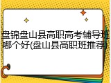 盘锦盘山县高职高考辅导班哪个好(盘山县高职班推荐)