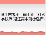 湛江市考不上高中能上什么学校呢(湛江高中落榜选择)