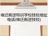 宿迁叛逆特训学校技校地址电话(宿迁叛逆技校)