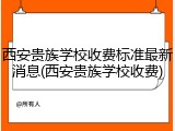 西安贵族学校收费标准最新消息(西安贵族学校收费)