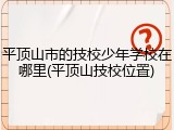 平顶山市的技校少年学校在哪里(平顶山技校位置)