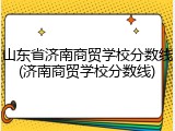山东省济南商贸学校分数线(济南商贸学校分数线)