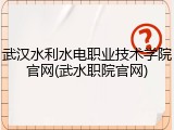 武汉水利水电职业技术学院官网(武水职院官网)
