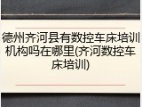 德州齐河县有数控车床培训机构吗在哪里(齐河数控车床培训)