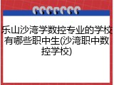 乐山沙湾学数控专业的学校有哪些职中生(沙湾职中数控学校)