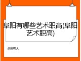 阜阳有哪些艺术职高(阜阳艺术职高)